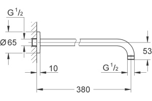Кронштейн для верхнего душа Grohe Rainshower 28361000 - 3