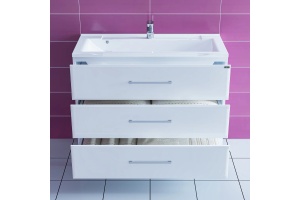 Тумба с раковиной напольная Санта Омега 100 белый - 2