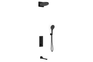 Душевой комплект Vincea Inspire с термостатом черный матовый