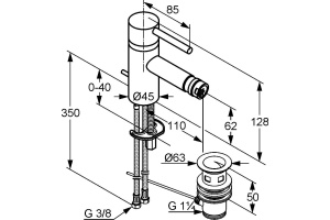 Смеситель для биде Kludi  хром (385330576) - 3