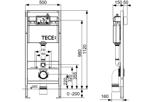 Инсталляция для унитаза TECE loop K440920 кнопка белая глянцевая - 3
