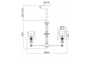 Подвесная люстра Maytoni Riverside MOD018PL-06CH - 3