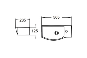 Раковина подвесная WeltWasser WW AISBACH 7950 GL-WT R 50.5 белый (10000008693) - 3
