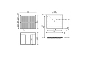 Тумба под раковину Sancos Snob R 60 белая - 3