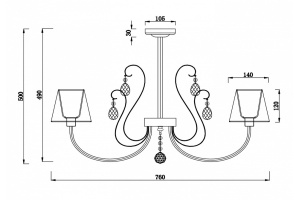 Потолочная люстра Freya Vanda FR2030CL-07G - 3