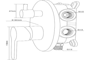 Смеситель Swedbe Platta 5521 С ВНУТРЕННЕЙ ЧАСТЬЮ - 2