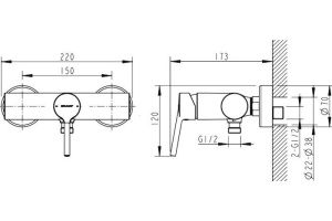 Смеситель Bravat Palace F9172217CP-01-RUS для душа - 2