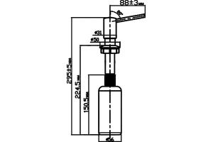 Дозатор Omoikiri OM-02-PVD-G светлое золото - 3