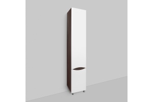 Шкаф-пенал AM.PM Like 35 R напольный, белый глянец, венге