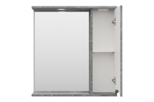 Зеркало-шкаф Misty Атлантик 70 правое серое матовое - 2