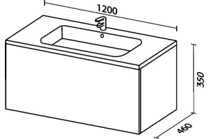 Тумба под раковину Sanvit Кубэ-1 120 белый глянец - 3