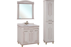 Зеркало Bellezza Аллегро Люкс 120 бежевый патина темный орех - 2