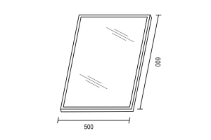 Зеркало Sanvit Сильвер 50 хром матовый - 3