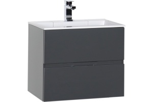Тумба с раковиной Aquanet Алвита 70 серый антрацит