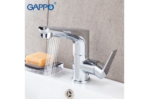 Смеситель для раковины Gappo с выдвижным изливом хром G1299 - 2