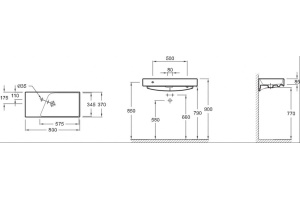 Раковина Jacob Delafon Rythmik EXP112 80x37 см - 2