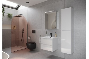 Шкаф-пенал подвесной Sancos Libra 35 белый глянцевый - 3