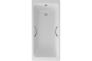Чугунная ванна Delice Parallel 150х70 белая с ручками