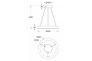 Подвесной светильник Maytoni Saturno MOD415PL-L36BS4K - 3
