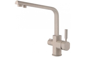 Смеситель Kaiser Decor 40144-4 для кухонной мойки, песочный мрамор