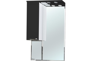 Зеркало-шкаф Bellezza Альфа 65 L черный