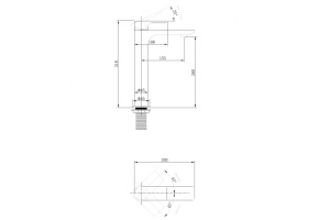 Смеситель для раковин Abber Weiss Insel (AF8011B) - 3