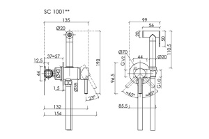 Гигиенический душ Sancos Atom хром глянцевый - 2