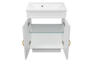 Тумба с раковиной Misty Амбра 65 белая матовая - 2