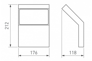 Уличный настенный светодиодный светильник Arlight LGD-Ecran-Wall-9W Warm3000 029989 - 2