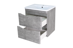 Тумба под раковину Misty Атлантик 60 серая матовая - 2