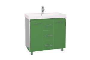Джулия QVATRO - 90 Тумба с 3 ящ. ПРЯМАЯ салатовая