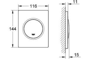 Кнопка смыва Grohe Nova cosmopolitan 38804SH0 для писсуара - 3