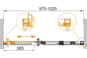Душевая дверь в нишу Cezares Duet Soft BF 1 100 C Cr R - 3