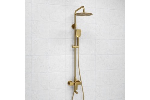 Душевая система WasserKraft 24.8 золото брашированное - 2