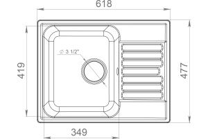 Мойка кухонная GranFest Quarz Z13 белый - 3
