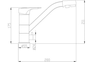 Смеситель Steel Hammer SH 321 SATIN для кухонной мойки - 2