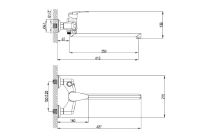 Смеситель для ванны Lemark Pramen хром (LM3317C) - 2