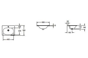 Раковина накладная BelBagno 50 белый - 3