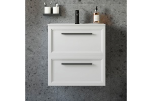 Тумба с раковиной STWORKI Эстерсунд 60 белая матовая