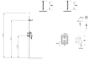 Душевой комплект Bronze de Luxe Windsor 10138/1F - 3