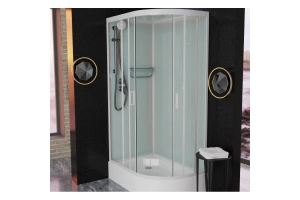 Душевая кабина Frank 120х80 левая белая стекло прозрачное - 2