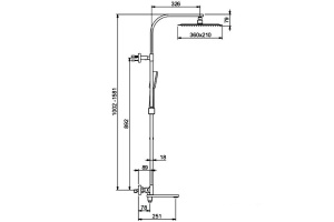 Душевая стойка Gappo хром глянцевый - 2
