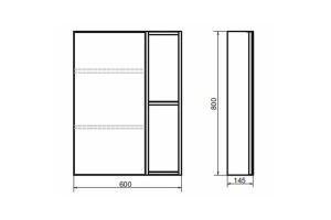 Зеркало-шкаф Comforty Штутгарт 60 дуб темно-коричневый - 3