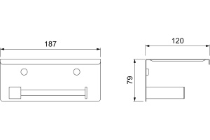 Держатель туалетной бумаги Timo Selene 14044/03 с полкой для телефона - 2