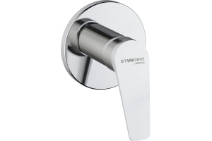 Смеситель для душа STWORKI by Damixa Дублин HFDB75000 C ВНУТРЕННЕЙ ЧАСТЬЮ, хром, встроенный, однорычажный, латунь