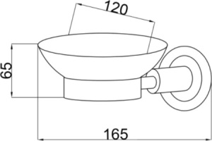 Мыльница настенная Boheme Murano хром - 2