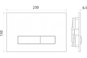 Кнопка смыва BelBagno Genova черный матовый BB021-GV-NERO.M - 2