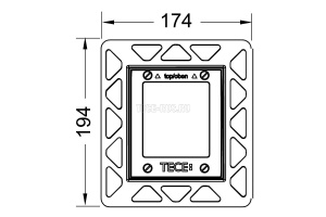 Рамка монтажная, TECEloop Urinal, хром глянцевый - 2