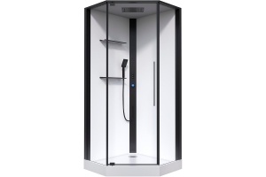 Душевая кабина Black&White Galaxy 90х90 черная с гидромассажем