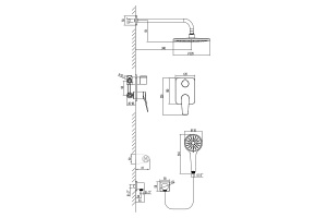 Душевой комплект Lemark Bronx LM3729BL черный - 2